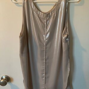Astr Shimmery Taupe Satin Slip Dress